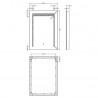 Carina 500mm(W) x 700mm(H) LED Touch Sensor Mirror - Technical Drawing