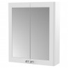 Classique 600mm 2 Door Mirrored Bathroom Cabinet - Satin White