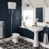 Carlton 465mm (w) x 2140mm (h) High Level Traditional Toilet Inc Flush Pipe Kit & Cistern (Seat Not Included) - Insitu