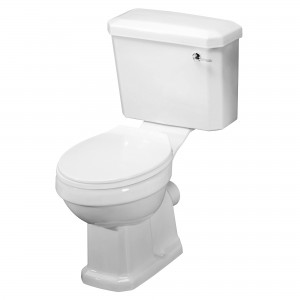 Carlton 470mm(W) x 820mm(H) Close Coupled Toilet Pan (Includes Cistern and Standard Toilet Seat)