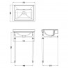 Carlton 500mm 0TH Basin With Traditional Stand - White - Technical Drawing