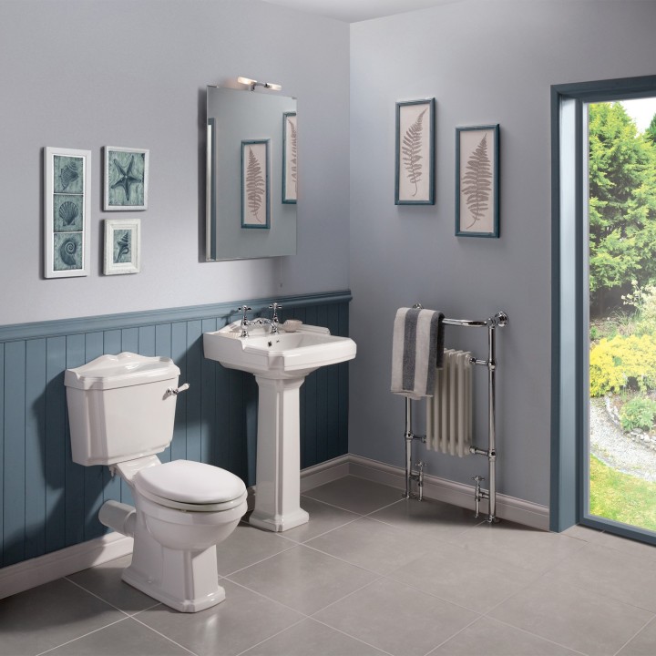Legend 580mm 2 Tap Hole Basin & Pedestal - Insitu