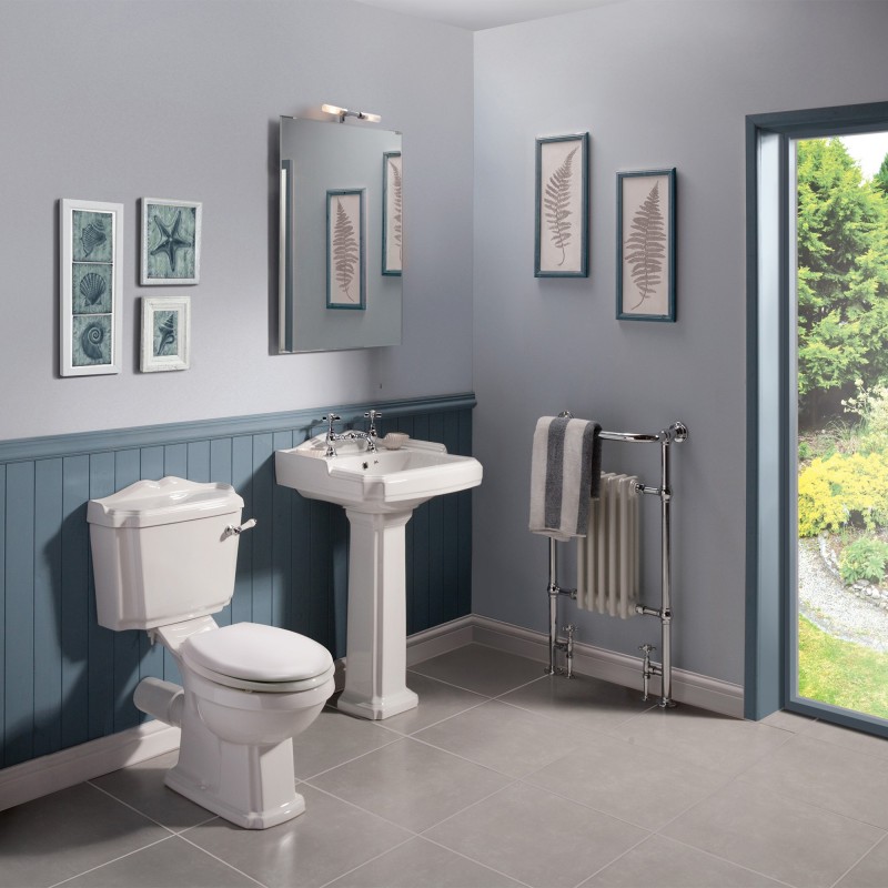 Legend 715mm(W) x 855mm(H) Close Coupled Toilet Pan (Includes Cistern and Toilet Seat) - Insitu