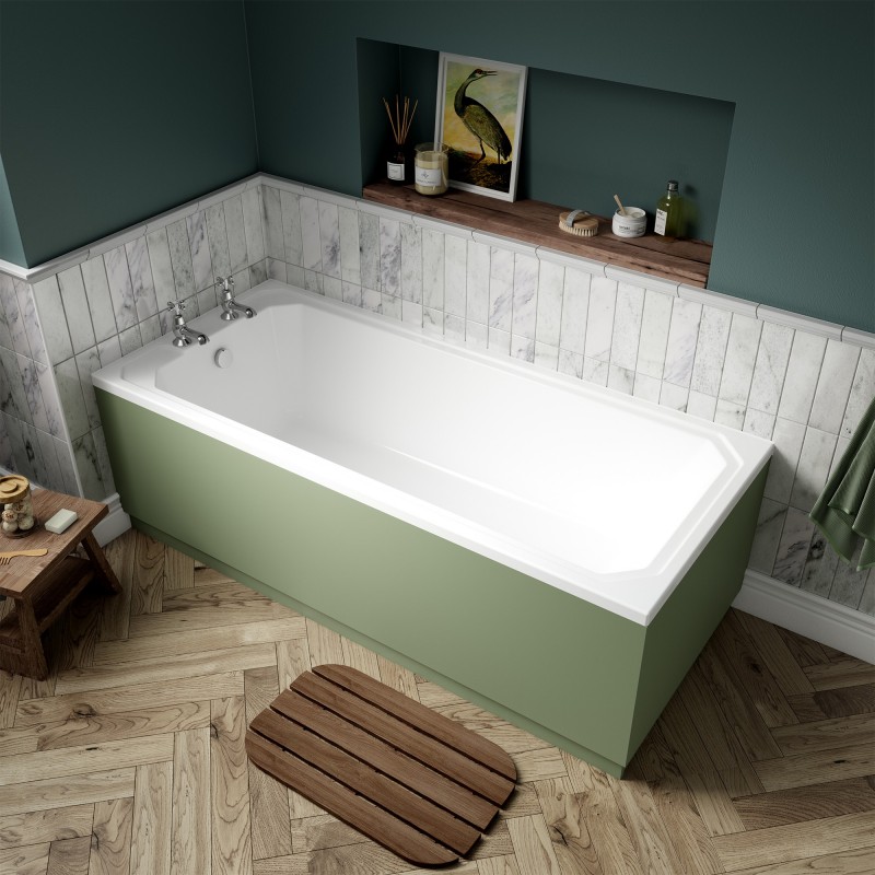 Ascott Art Deco Double Ended Traditional Bath 1800mm(L) x 800mm(W) - Insitu