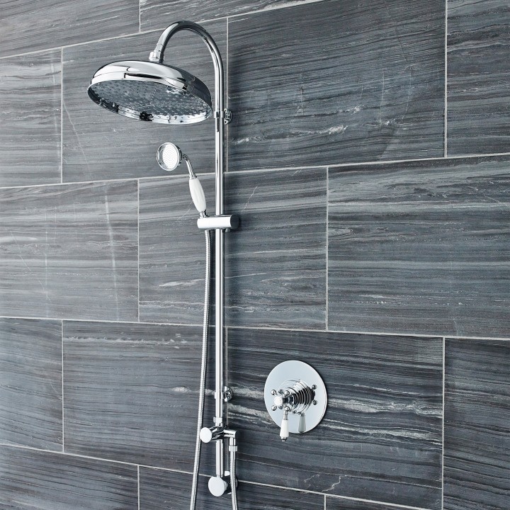 Victorian Dual Thermostatic Shower Valve - Insitu