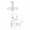 Edwardian Twin Thermostatic Shower Valve - Technical Drawing