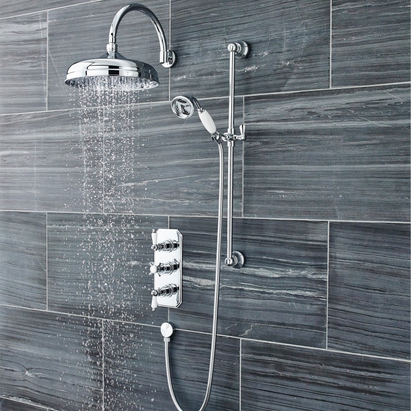 Chrome 300mm Fixed Shower Head - Insitu