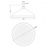 Chrome 300mm Fixed Shower Head - Technical Drawing