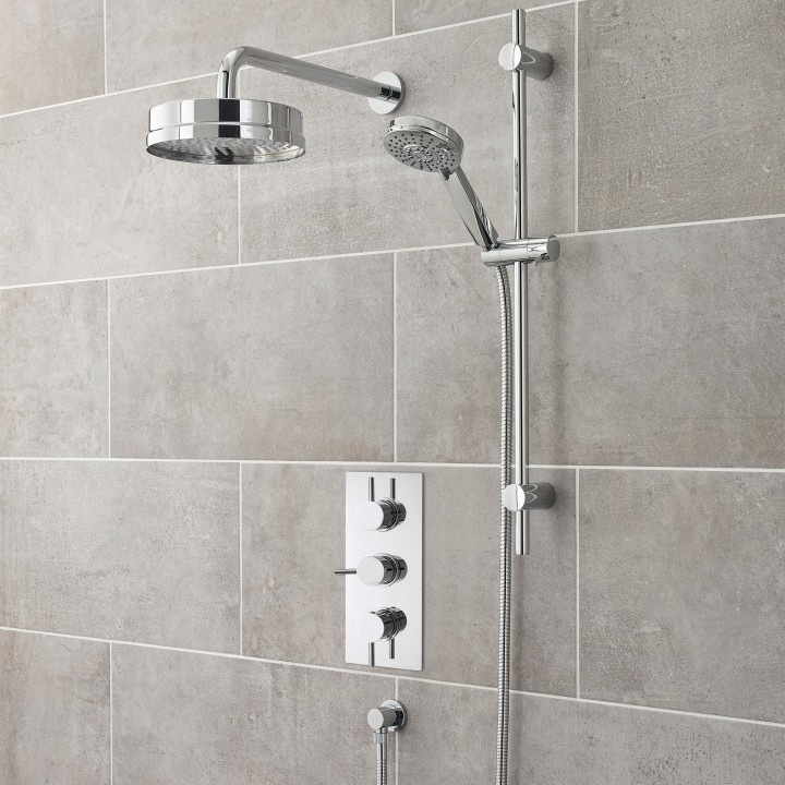 Chrome 200mm Fixed Shower Head - Insitu