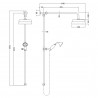 Traditional Luxury Rigid Riser Kit Without Diverter - Technical Drawing