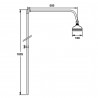 Traditional Rigid Riser Shower Kit - Technical Drawing