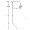 Traditional Rigid Riser Kit For Bath Shower Mixer - Technical Drawing