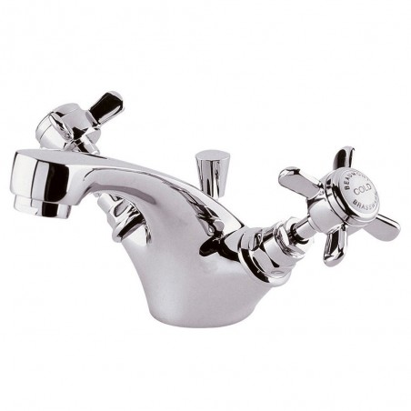 Beaumont Mono Basin Mixer Tap Dual Handle with Pop-up Waste