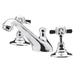 Beaumont 3-Hole Basin Mixer Tap Deck Mounted With Pop-up Waste