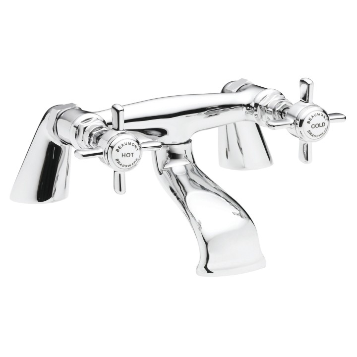 Beaumont Cross Head Bath Filler Tap Pillar Mounted