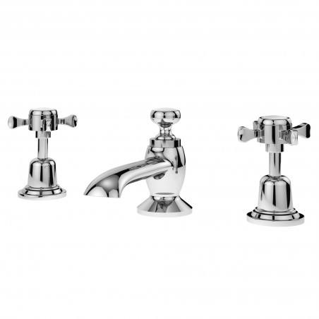 Selby 3 Tap Hole Cross Head Deck Basin Mixer