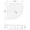 Wirework Deep Corner Basket - Technical Drawing