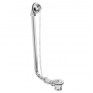 Classic Exposed Bath Waste & Overflow with Link Chain Plug(Suitable for baths up to 20mm thick)