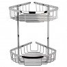 Chrome Large 2 Tier Corner Shower Basket