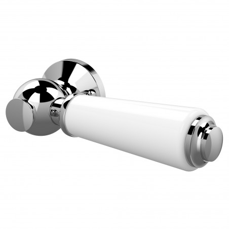 Chrome & Ceramic Handle WC Lever - 32mm (w) x 167mm (h) x 100mm (d)