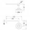 Chrome Traditional Toilet Roll Holder - 170mm (w) x 885mm (h) x 79mm (d) - Technical Drawing