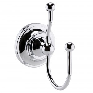 Chrome Traditional Double Robe Hook