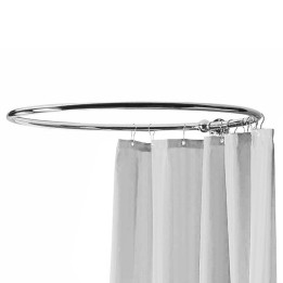 800mm (W) x 800mm (D) x 75mm (H) Chrome Round Shower Ring/Rail