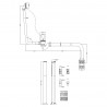 Chrome Traditional Luxury Roll Top Bath Pack - Technical Drawing