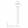 Traditional Chrome Low Level Toilet Flush Pipe Pack - Technical Drawing