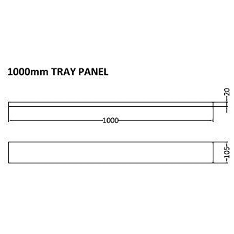 Slate Grey Quadrant Shower Trays Leg Set & Plinth Kit for 1000 x 1000mm - Technical Drawing