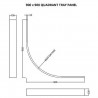 Slate Grey Quadrant Shower Trays Leg Set & Plinth Kit for 900 x 900mm - Technical Drawing
