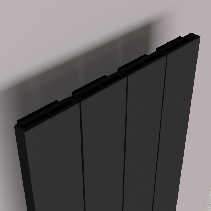 Carisa Boreas N Black Electric Radiator - Closeup