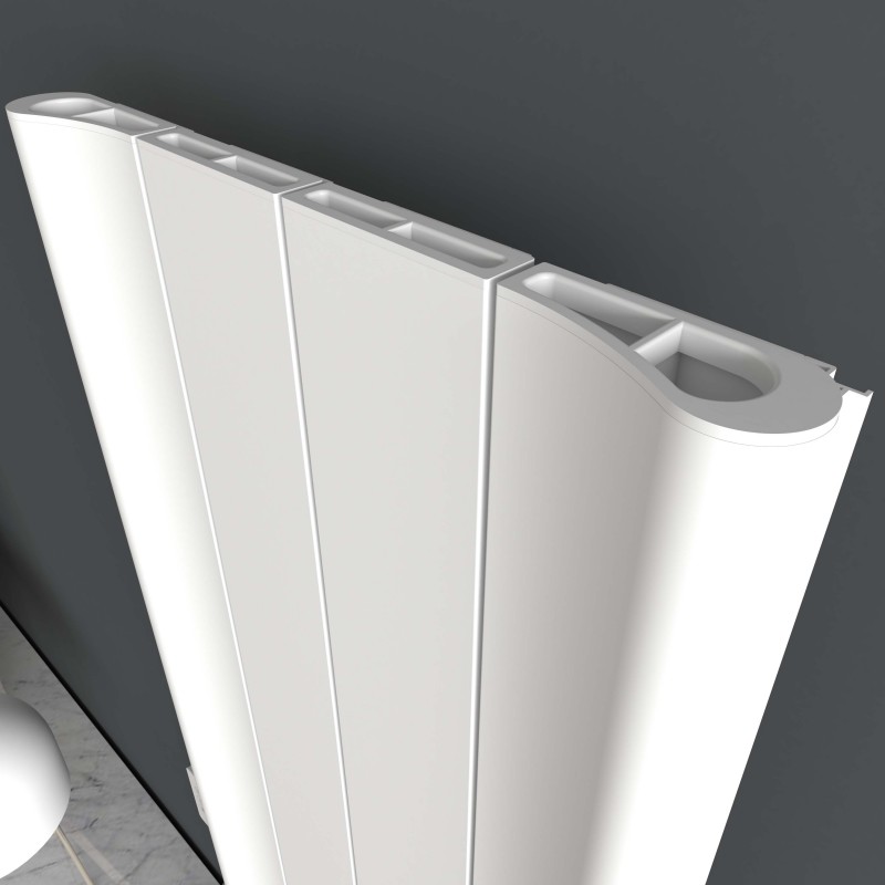Carisa Boreas B White Electric Radiator - Closeup