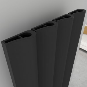 Carisa "Boreas S" Black Aluminium Electric Radiators (4 Sizes)