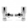 Angled Chrome Valves for Radiators & Towel Rails (Pair)