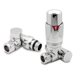 Thermostatic Dual Fuel Valve Set for Radiators & Towel Rails (Pair)