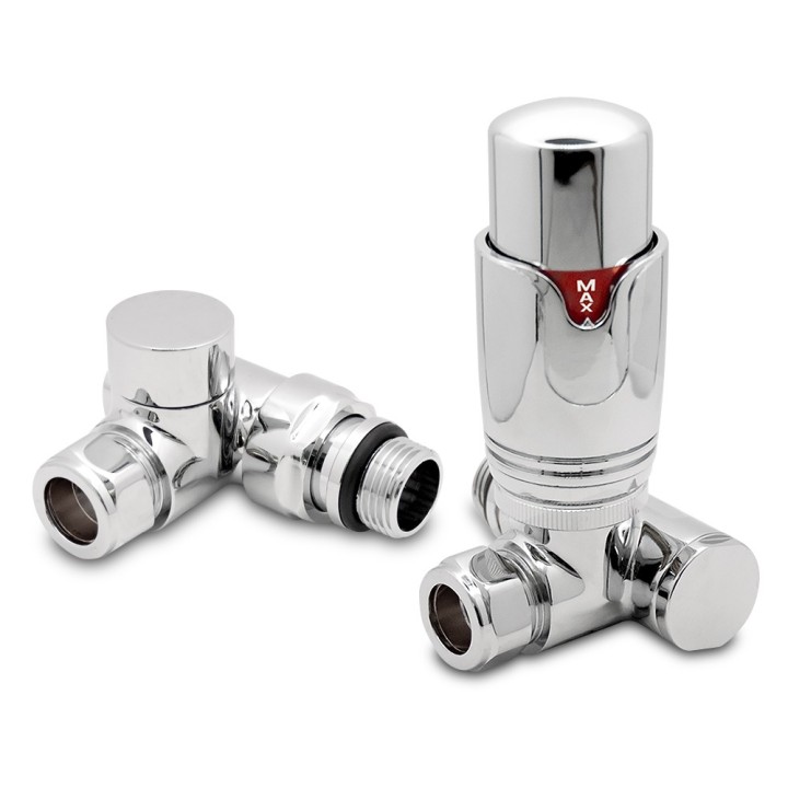 Thermostatic Dual Fuel Valve Set for Radiators & Towel Rails (Pair)