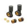 Angled Anthracite Valves for Radiators & Towel Rails (Pair) Components