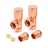 Angled Copper Valves for Radiators & Towel Rails (Pair) Components