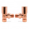 Angled Copper Valves for Radiators & Towel Rails (Pair)