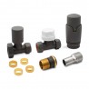 Straight Anthracite Thermostatic Valves Components