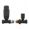 Straight Anthracite Thermostatic Valves