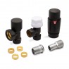 Black Angled Thermostatic Valves Components