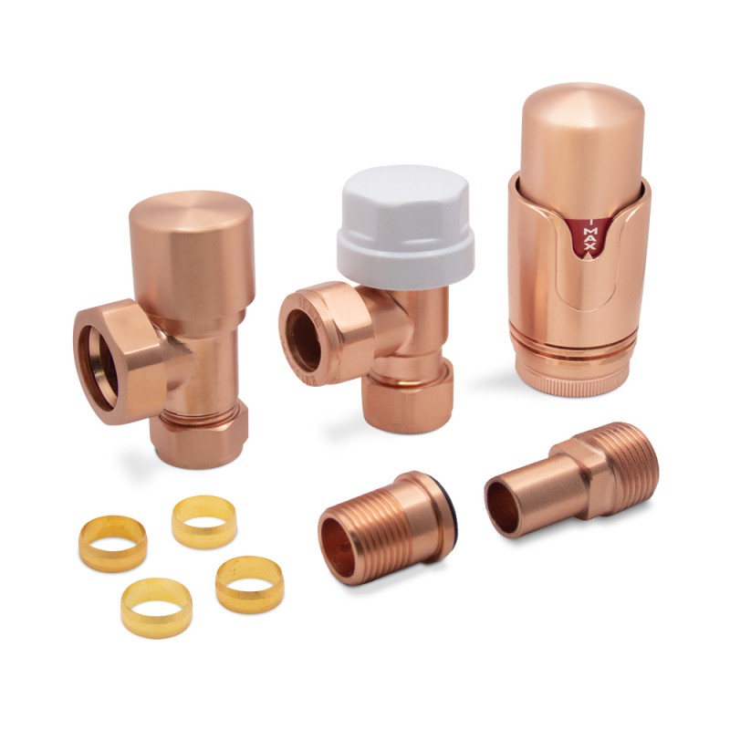 Angled Copper Thermostatic Valves Components