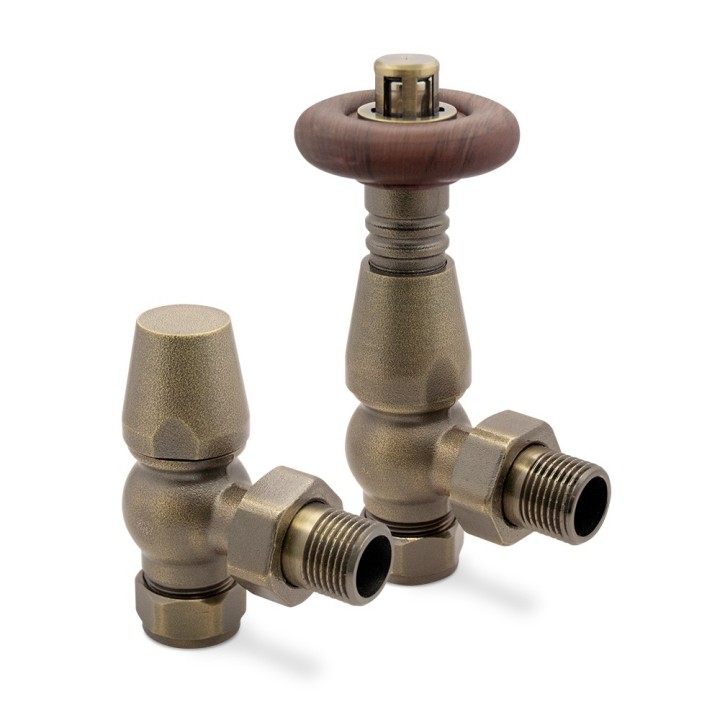 Antique Brass Round Top Thermostatic Traditional Valves