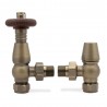 Antique Brass Round Top Thermostatic Traditional Valves