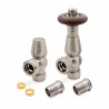Brushed Nickel Round Top Thermostatic Traditional Valves Components