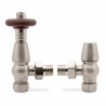 Brushed Nickel Round Top Thermostatic Traditional Valves