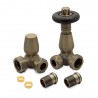 Antique Brass Corner Black Round Top Traditional Thermostatic Valves Components