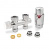 Straight Underside Euro Connection Chrome Thermostatic Valves for Radiators & Towel Rails (Pair) Components